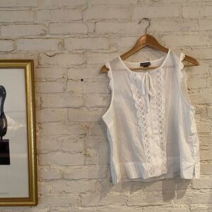 White Anthro Dainty Top
